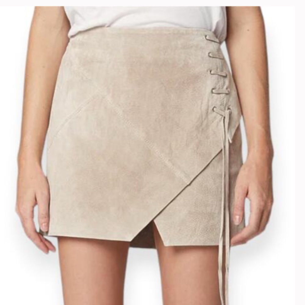 Blank NYC suede lace up miniskirt